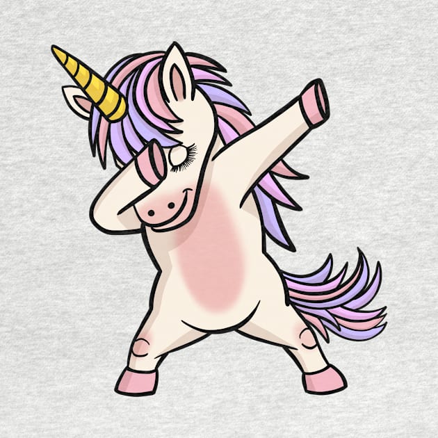 Dabbing Unicorn Cute Unicorns Lover Gift by basselelkadi